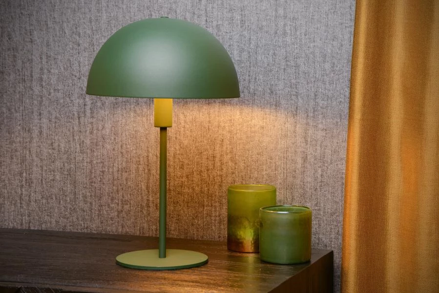 Lucide SIEMON - Lampe de table - Ø 25 cm - 1xE14 - Vert - ambiance 2